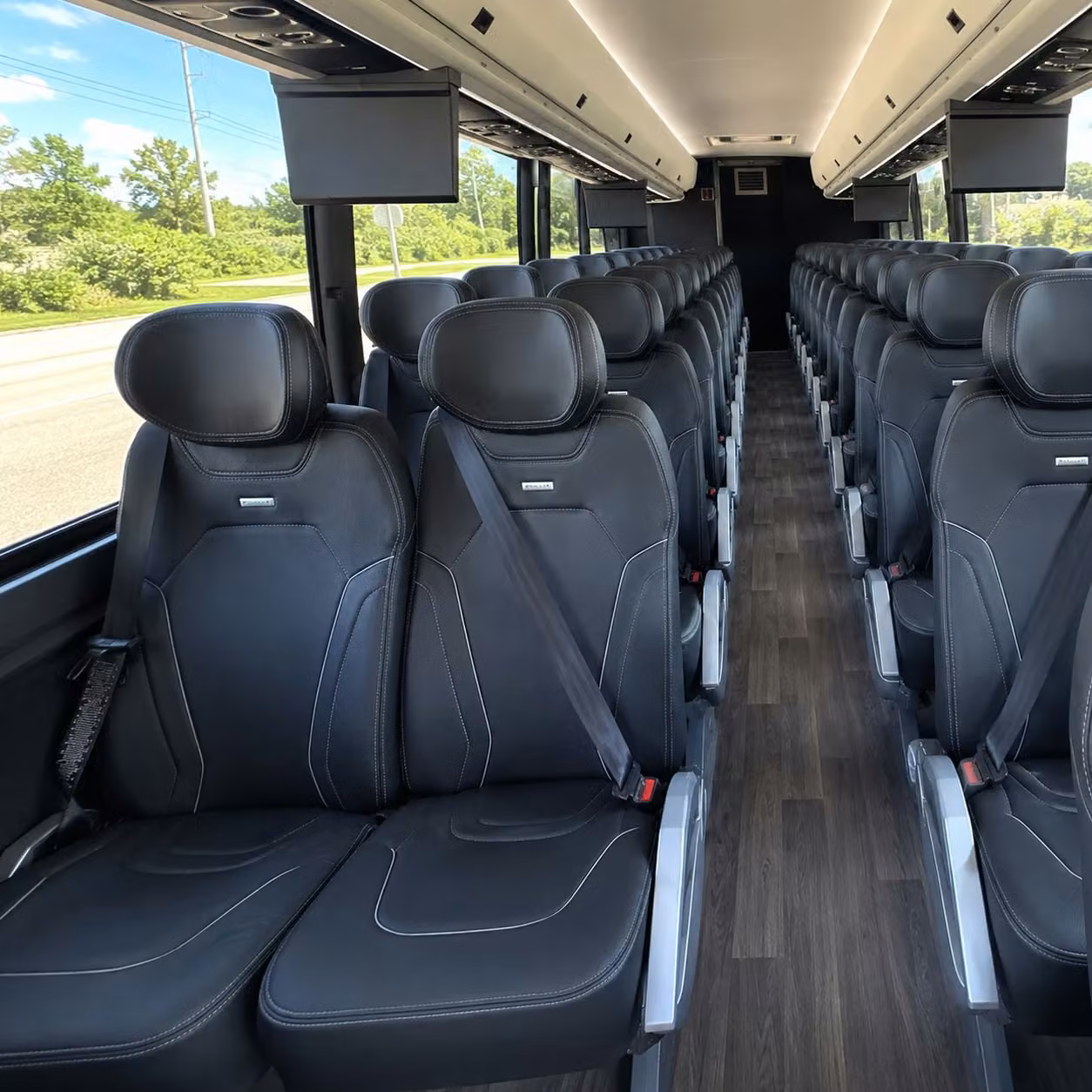 56 passenger charter bus interior